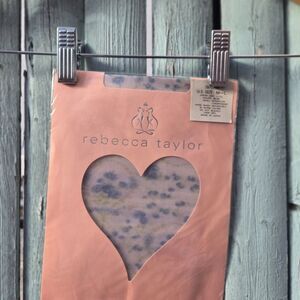 Rebecca Taylor Floral Tights Pantyhose Hosiery M New In Package